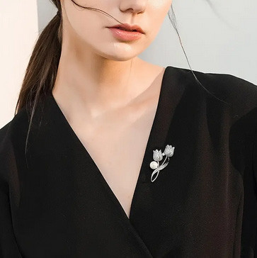 Брошь бижутерия на одежду Тюльпаны Киев - изображение 2