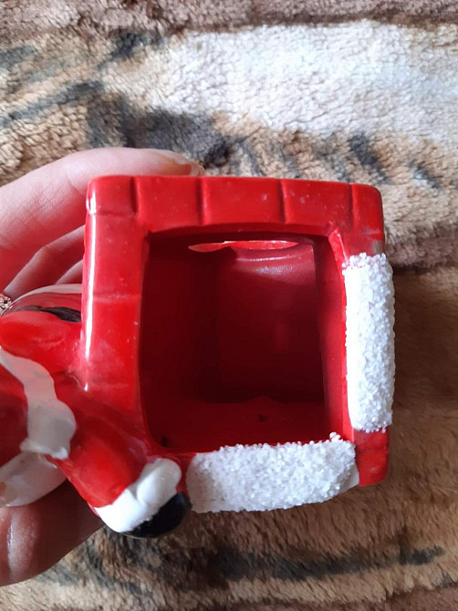 Новорічний підсвічник Санта на трубе 145 на 106 мм різнобарвний Київ - фото 4