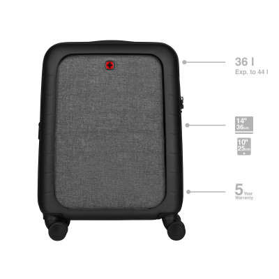 Чемодан Wenger Syntry, полікарбонат/поліестер, мала, н/б 16", 4 колеса, чорна (610163) Винница - изображение 9