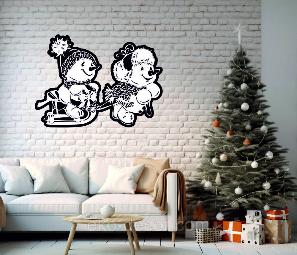 Декоративне настінне Панно «Сніговик», Декор на стену Київ - фото 3