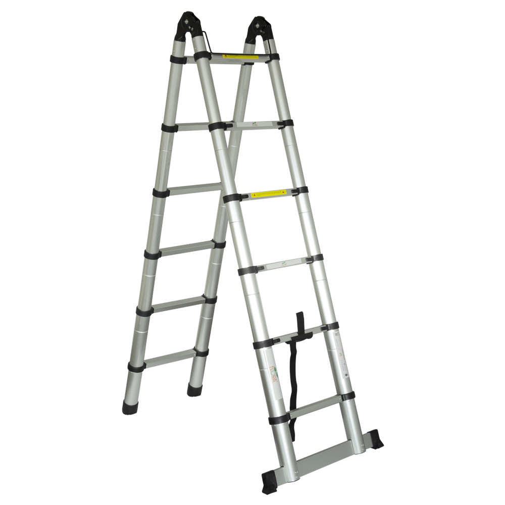 Flora Лестница телескопическая универсальная 12 ступеней 3.8м FLORA (5033414) Коломия - фото 9