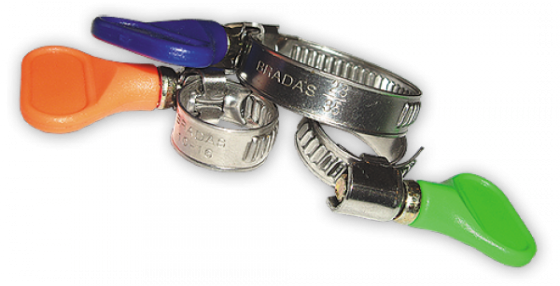 Хомут черв'ячний нержавіючий, з ключем типу "метелик", 25-40 мм, RVB 25-40/9 Київ