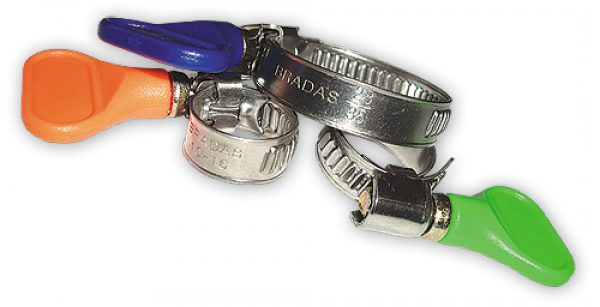 Хомут черв'ячний нержавіючий, з ключем типу "метелик", 25-40 мм, RVB 25-40/9 Київ - фото 1