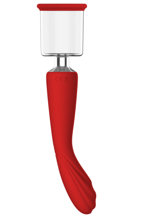 Двойной вибратор с 2 вакуумными насадками Dream Toys RED REVOLUTION GEORGIA Sex Aura Киев