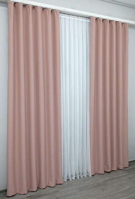 Комплект готовых штор VR-Textil Блэкаут Midnight № 1226ш Светло-пудровый 150х290 см 2 шт (33-0072) Киев - изображение 4