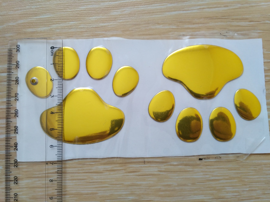 Випукла Наклейка на авто Сліди Золото Київ - фото 5