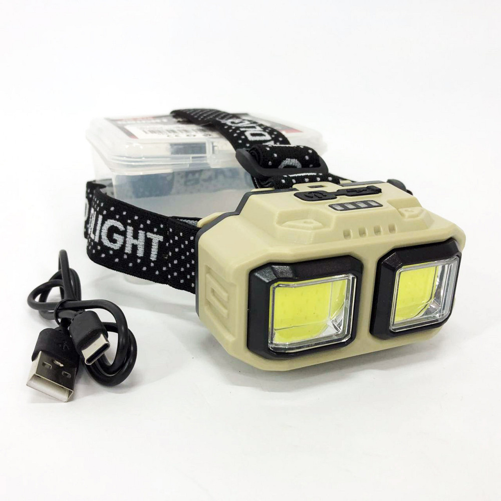 Налобна лампа, Ліхтар на голову з розсіяним світлом, Ліхтарик на голову із зарядкою AM-25 Львів - фото 5