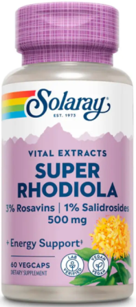 Экстракт родиолы Solaray Super Rhodiola Root Extract 500mg 60 раст капс Киев
