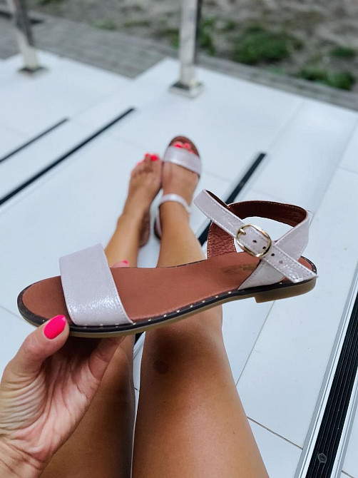 M.KRAFT Босоніжки жіночі M.KRAFT 3227 пудра (літо, шкіра-сатин натуральна) (3394) лише 37р.38р. Коломия - фото 1