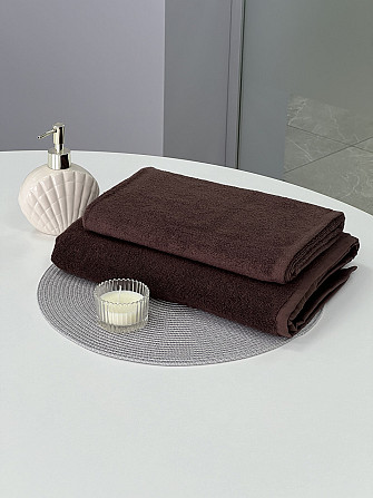 Рушник махровий Ideal Textile 50х90 см щільний з коротким ворсом 450 г/м2 Шоколад Чернівці - фото 6