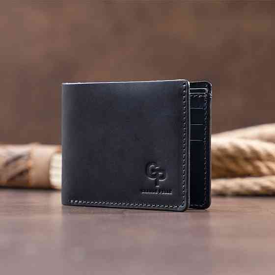 Портмоне на одно отделение в матовой коже GRANDE PELLE 11309 Черное Киев