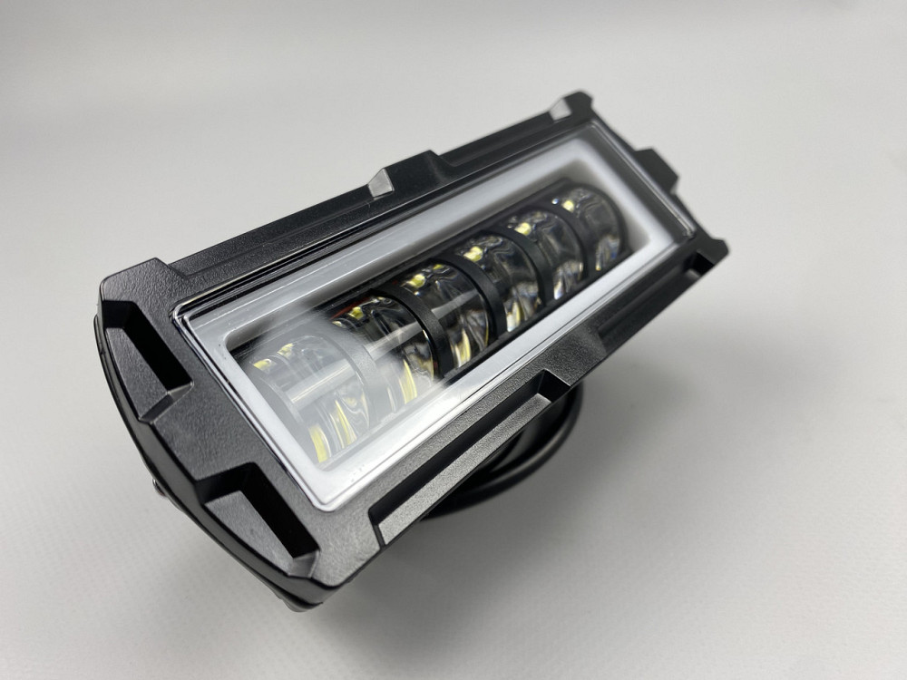 Фара LED прямокутна 6 Led діодів, 3D лінза, 9-32V, 6000К, IP67, led chip 3030, 50mm x 120mm, чітка межа світла Мукачево - фото 4