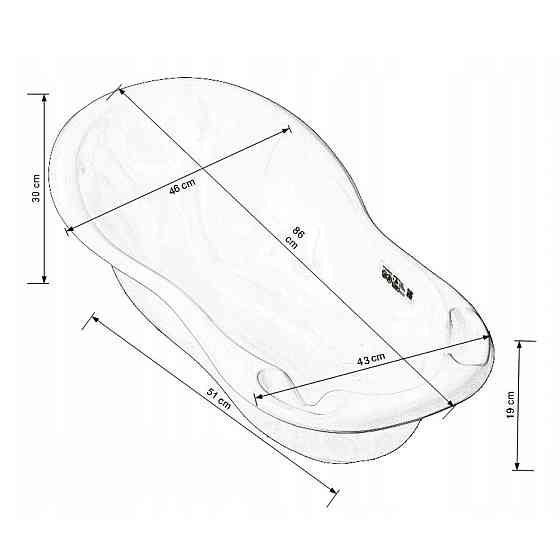 Ванна дитяча зі зливом METEO 86 см  navy Київ