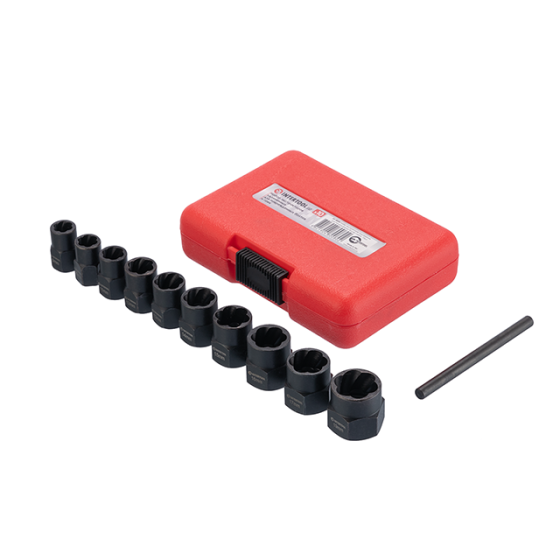 Набір екстракторів подовжених для пошкоджених болтів і гайок, 10 шт. INTERTOOL SD-8008 Київ