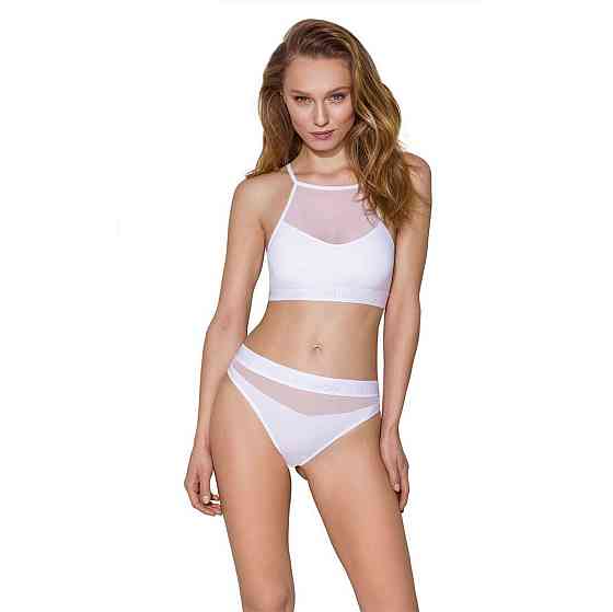 Трусики з прозорою вставкою Passion PS006 PANTIES M, white Sex Aura Київ