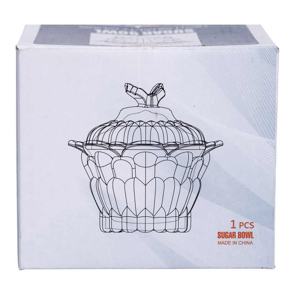 Цукерниця скляна Ø9 см цукерниця з кришкою прозора HP-4-113 Коломыя - изображение 3