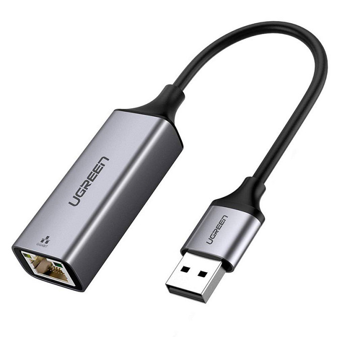 Зовнішня мережева карта / Мережевий адаптер USB 3.0 Gigabit Ethernet LAN RJ45 Ugreen 50922 (10/100/1000Mbps) Николаев - изображение 1