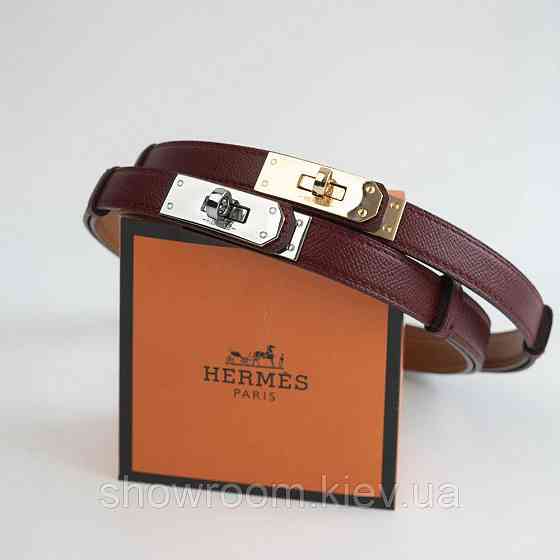 Женский кожаный ремень бордового цвета (280-2) Киев