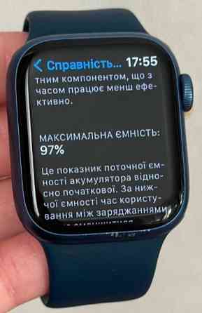 Смарт-Часи Apple Watch Series 7 41 mm. 97%акб. Blue Aluminium Case Abyss Blue. Київ