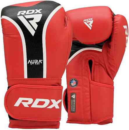 Боксерські рукавиці RDX AURA PLUS T-17 Red/Black 10 унцій Луцьк