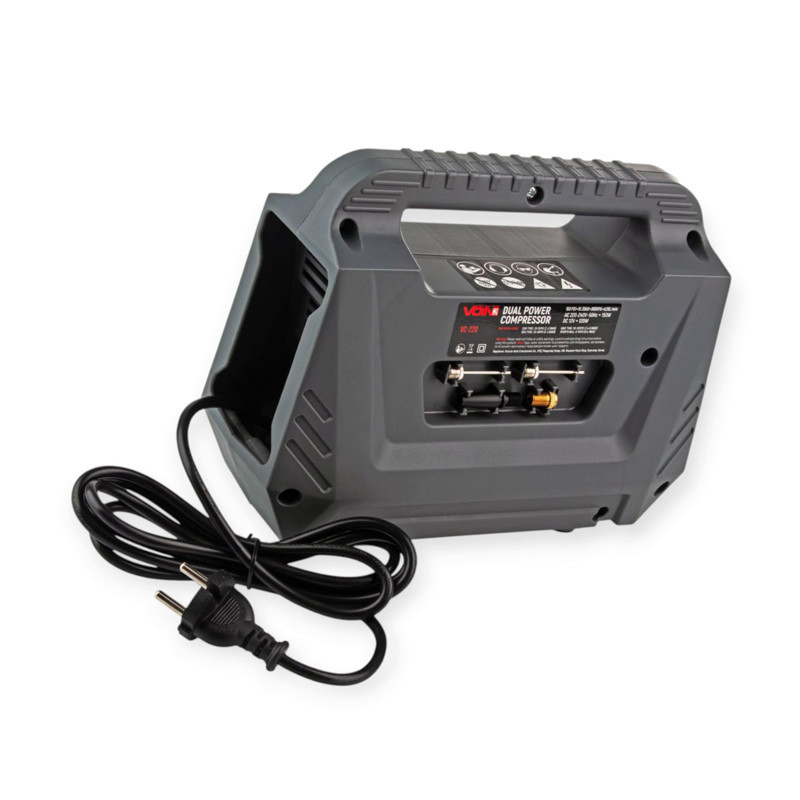 Компрессор 10атм/ 25л/10а/1,8м шланг/прикур/12-220в/насадки/автостоп/сумка Мукачево - изображение 2