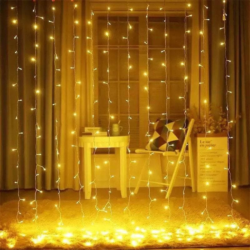 Світлодіодна гірлянда-завіса Xmas 220В з Пультом ДК 204LED 3x2м Теплий білий Киев - изображение 1