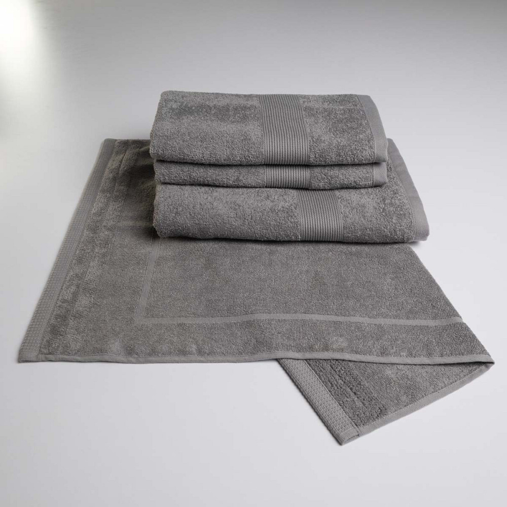 Набір банний махровий з Бордюром 4шт GM Textile 50х70см, 50х90см, 50х90см, 70х140см (Сірий) Суми - фото 1