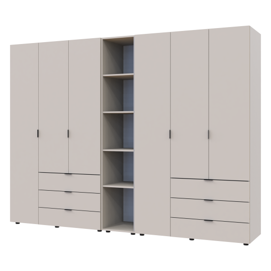 Комплект шаф для одягу Doros Гелар (3 шт.) 270,6х49,5х203,4 см Кашемір (DRS-011252) Львів