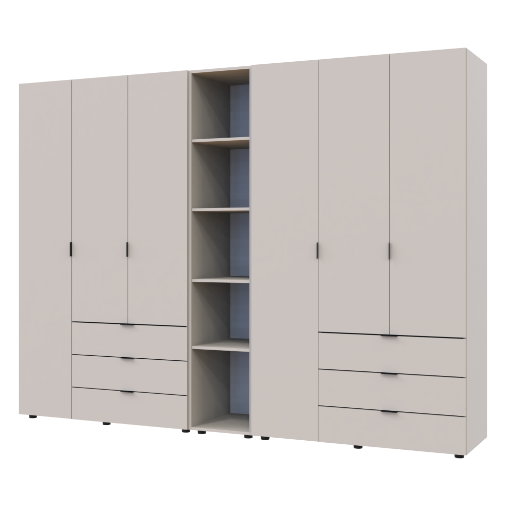 Комплект шкафов для одежды Doros Гелар (3 шт.) 270,6х49,5х203,4 см Кашемир (DRS-011252) Львов - изображение 1