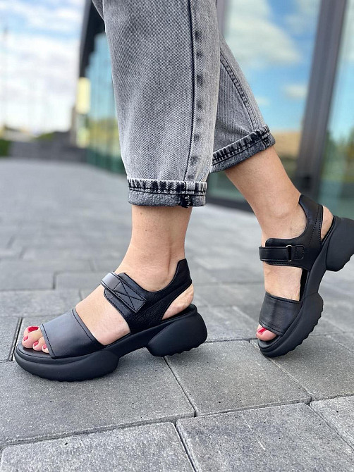 teona Босоніжки жіночі TEONA 108 чорні (літо, шкіра натуральна) (4096) Коломия - фото 9