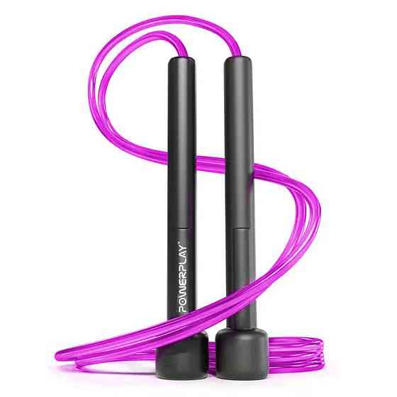 Скакалка PowerPlay 4201 Basic Jump Rope Рожева (2,8m.) Каменское