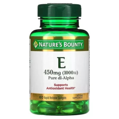 Вітамін Nature&apos;s Bounty Вітамін E швидкого вивільнення, 1000 МО, 450 мг, Vitamin E, 60 г (NRT-01799) Вінниця - фото 1