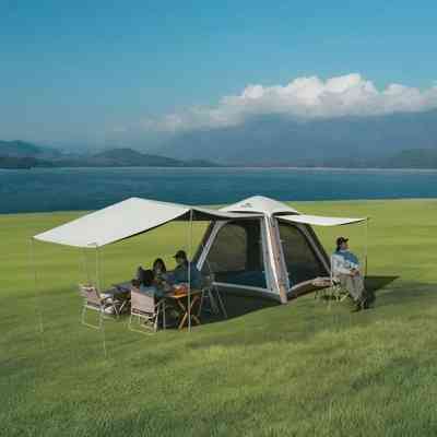 Палатка Naturehike чотиримісний автоматичний надувний із тентом Ango CNK2550WS017, сірий (6977465869883) Вінниця