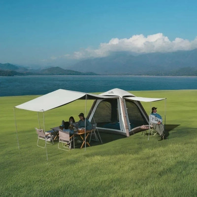 Палатка Naturehike чотиримісний автоматичний надувний із тентом Ango CNK2550WS017, сірий (6977465869883) Вінниця - фото 2