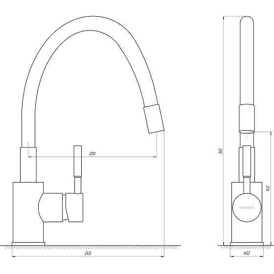 Змішувач для кухні Globus Lux LAZER GLLR-0203SG Тернополь