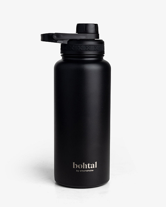 Пляшка для води металева з подвійною вакуумною ізоляцією Bohtal Insulated Sports Bottle 960 ml/32 oz Black Кам'янське - фото 6