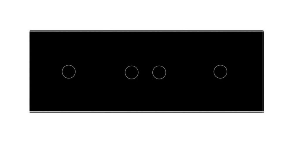 Розумний сенсорний ZigBee вимикач 4 сенсора (1-2-1) Livolo чорний скло (VL-C701Z/C702Z/C701Z-12) Коломыя - изображение 3