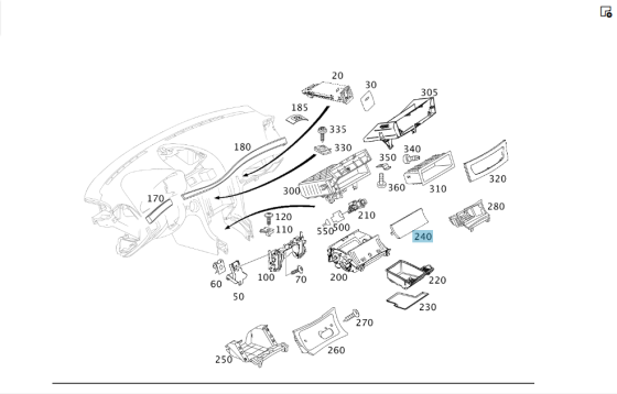 Mercedes-Benz  A2118100111 Дерев'яна декоративна накладка попільнички Авангард E-class W211 E-class S211 Одесса