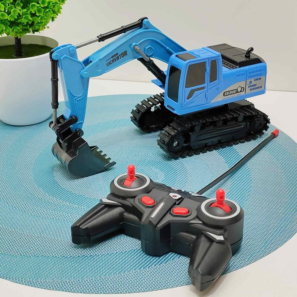 Екскаватор гусеничний на радіокеруванні з підсвічуванням та звуком Блакитний (700-C2) Чернигов - изображение 8