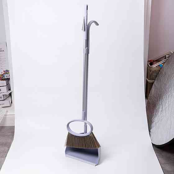 Yiwu Набір віник і совок на довгій ручці для підлоги 25×25×95 (см) Фіолетовий HP-45-1V Коломыя