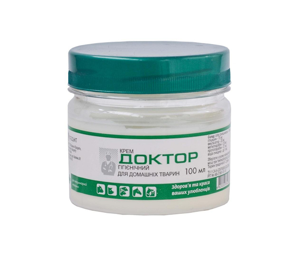 Крем Доктор гігієнічний для домашніх тварин (банка 100 мл), Продукт Вінниця - фото 1