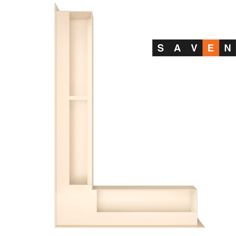 Вентиляционная решетка для камина угловая левая SAVEN Loft Angle 90х400х600 кремовая Львов - изображение 2