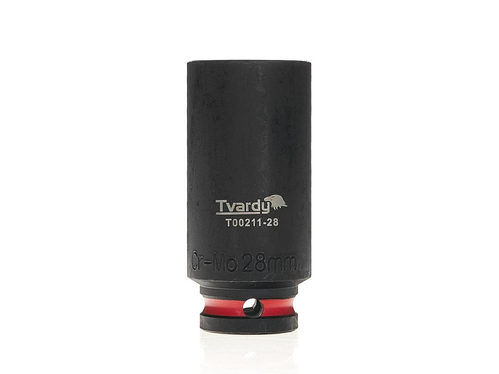 Головка ударна "Tvardy" з хром-молібденової сталі (Cr-Mo)  1/2"  6-гранна довга 28 мм Киев - изображение 1