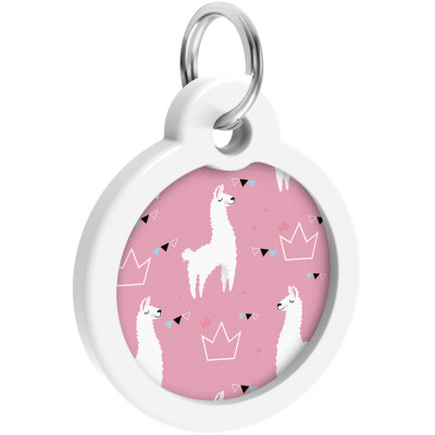 Адресник для тварин WAUDOG Smart ID з QR паспортом "Лами", круг 30 мм (230-0217) Вінниця - фото 4