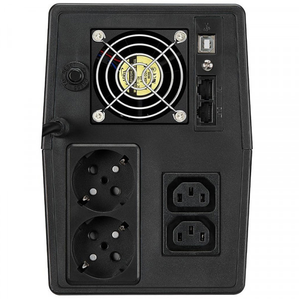 ДБЖ FSP IFP1500, 1500ВА/900Вт, Schuko*2+IEC C13*2+USB+USB Cable, LCD, AVR, Black (PPF9003100) Київ - фото 3