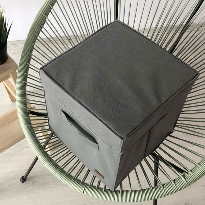 Короб с крышкой для хранения вещей HY-Kr-grey (Серый) Сумы - изображение 2