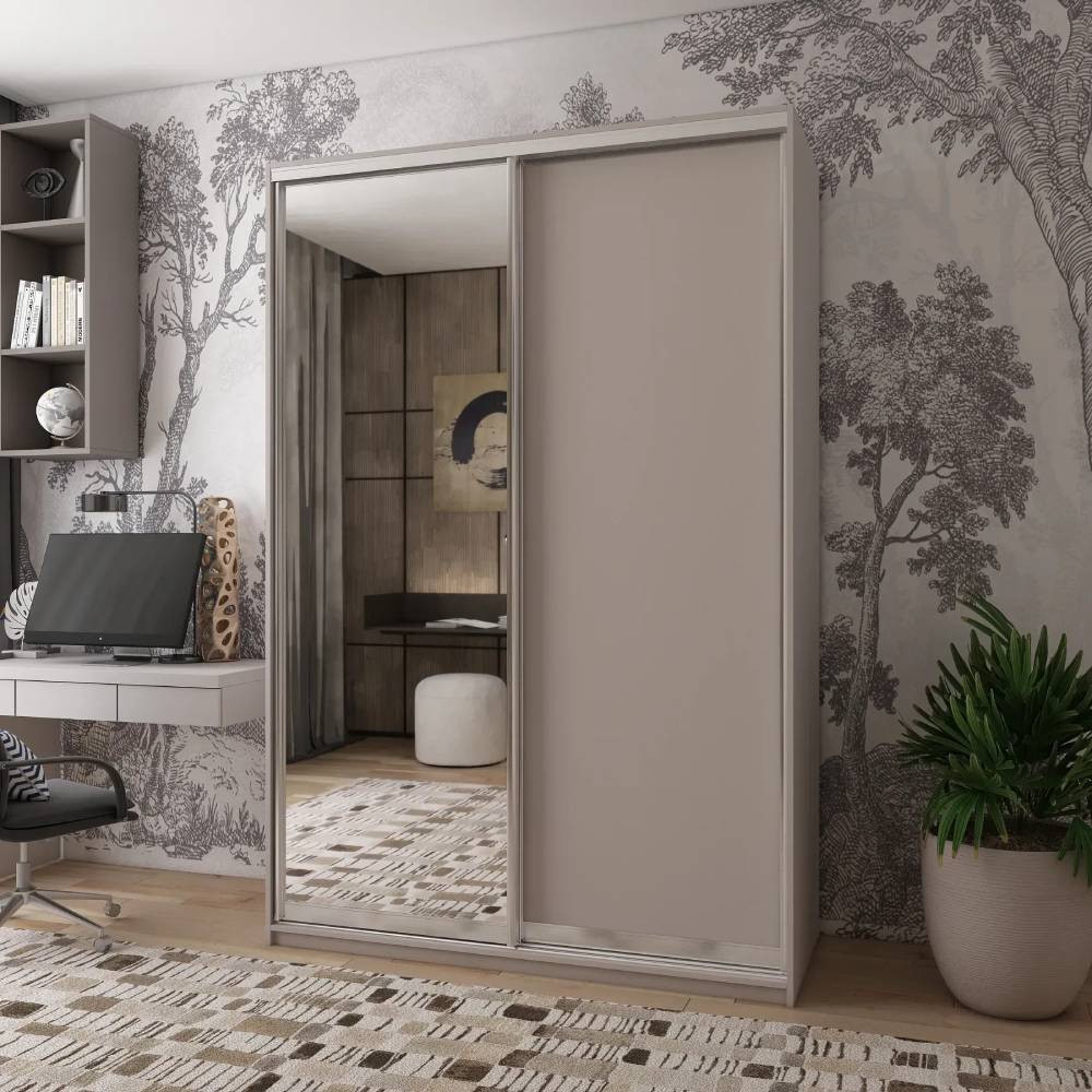 Шкаф-купе Doros Сити Лайт Кашемир 1 ДСП/1 зеркало 150х60х225 (80736353) Львов - изображение 1