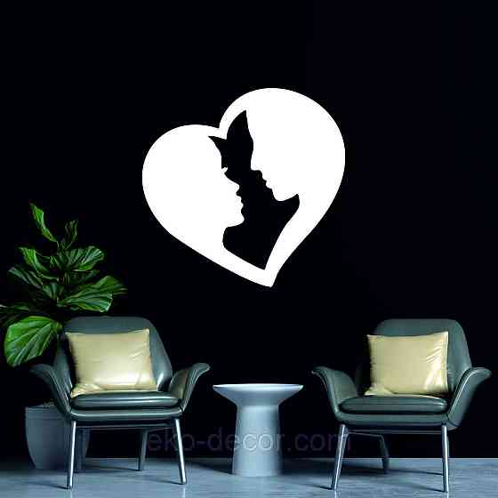 Декоративное настенное Панно «Влюбленные», Декор на стену 90*90 см, Белый Киев