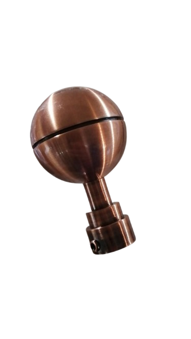 Наконечник для металевого карниза "Куля Люкс" (колір мідь, діаметр 19 мм) Бровари - фото 1