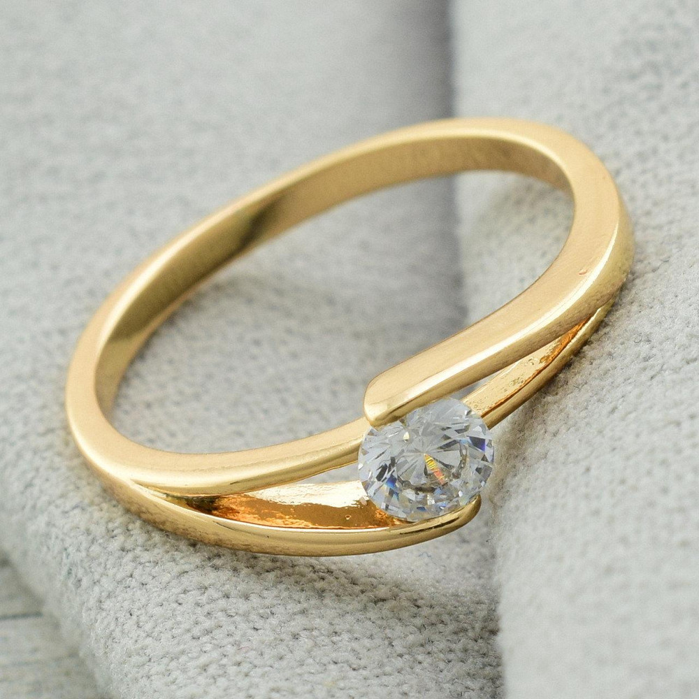 Кільце куб. цирконій Xuping позолота 18К, 19 розмір (ширина 5мм, вага 1,7 м) Київ - фото 2